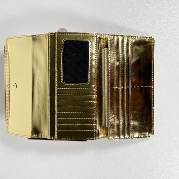 STEVE MADDEN Blush Floral Multi Logo Bar Trifold Wallet Wristlet NEW WITH TAG!!! - Picture 5 of 16